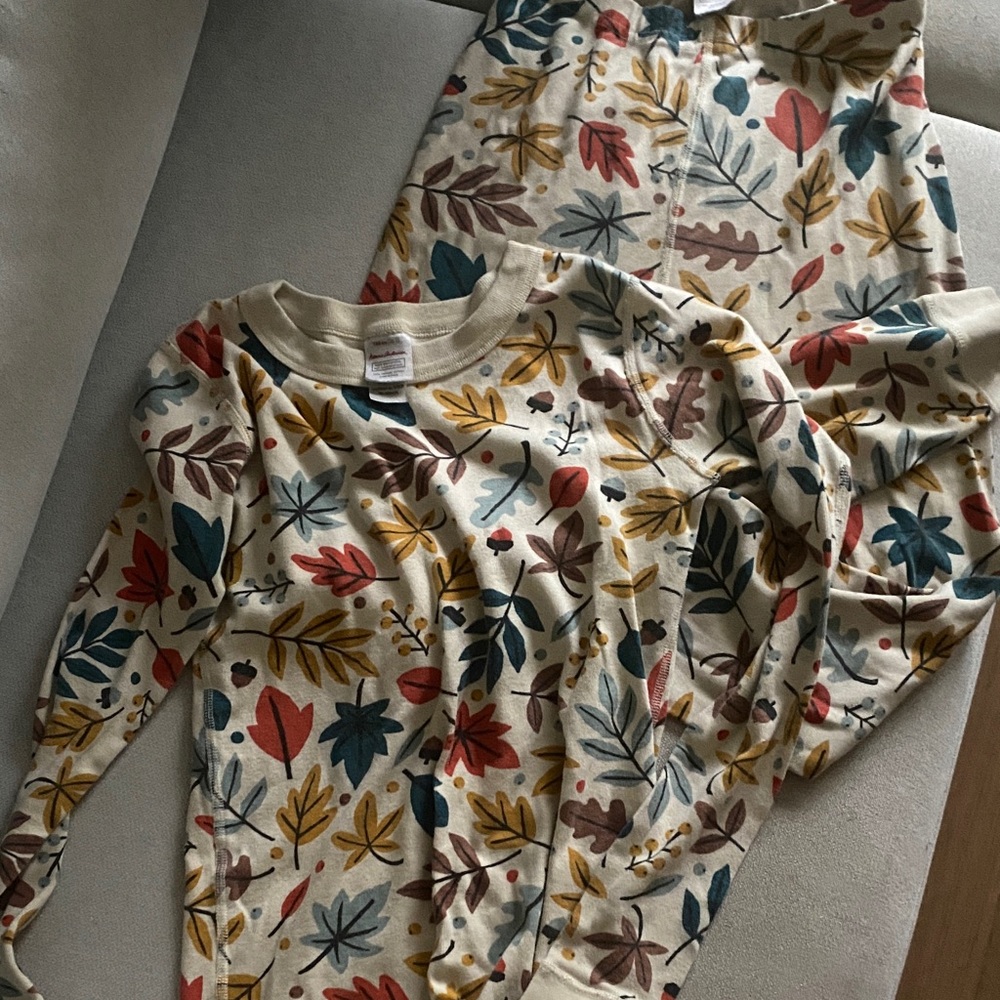 Hanna Andersson Multicolor Leaf Pajama Set